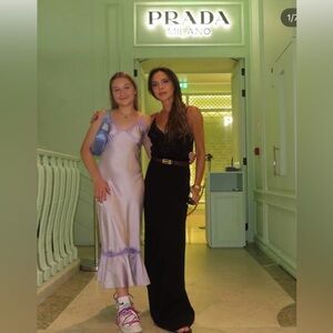 Purple pure silk vintage slip dress Size XS